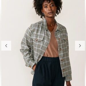 Able Checkered Utility Jacket - Green and Black